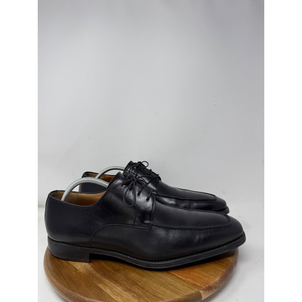Magnanni Mens Black Romelo Leather Apron Toe Derby Dress Shoes 13652 Size 12 D